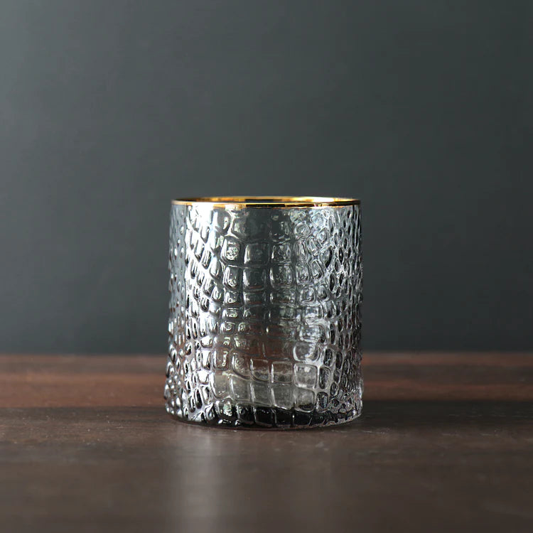 Croc Double Old Fashion w/Gold-14 oz.