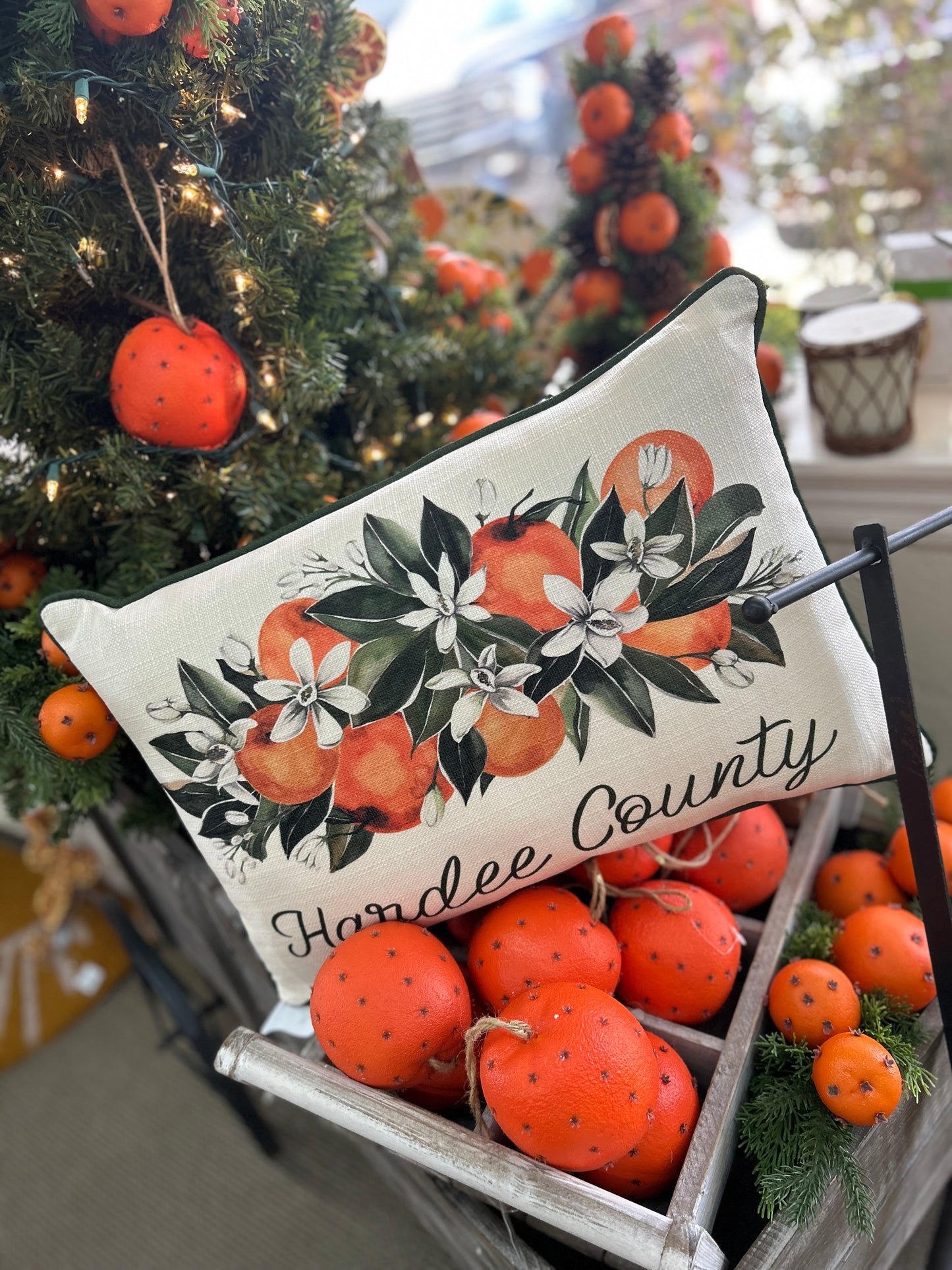 Orange Hometown Pillow Wreath