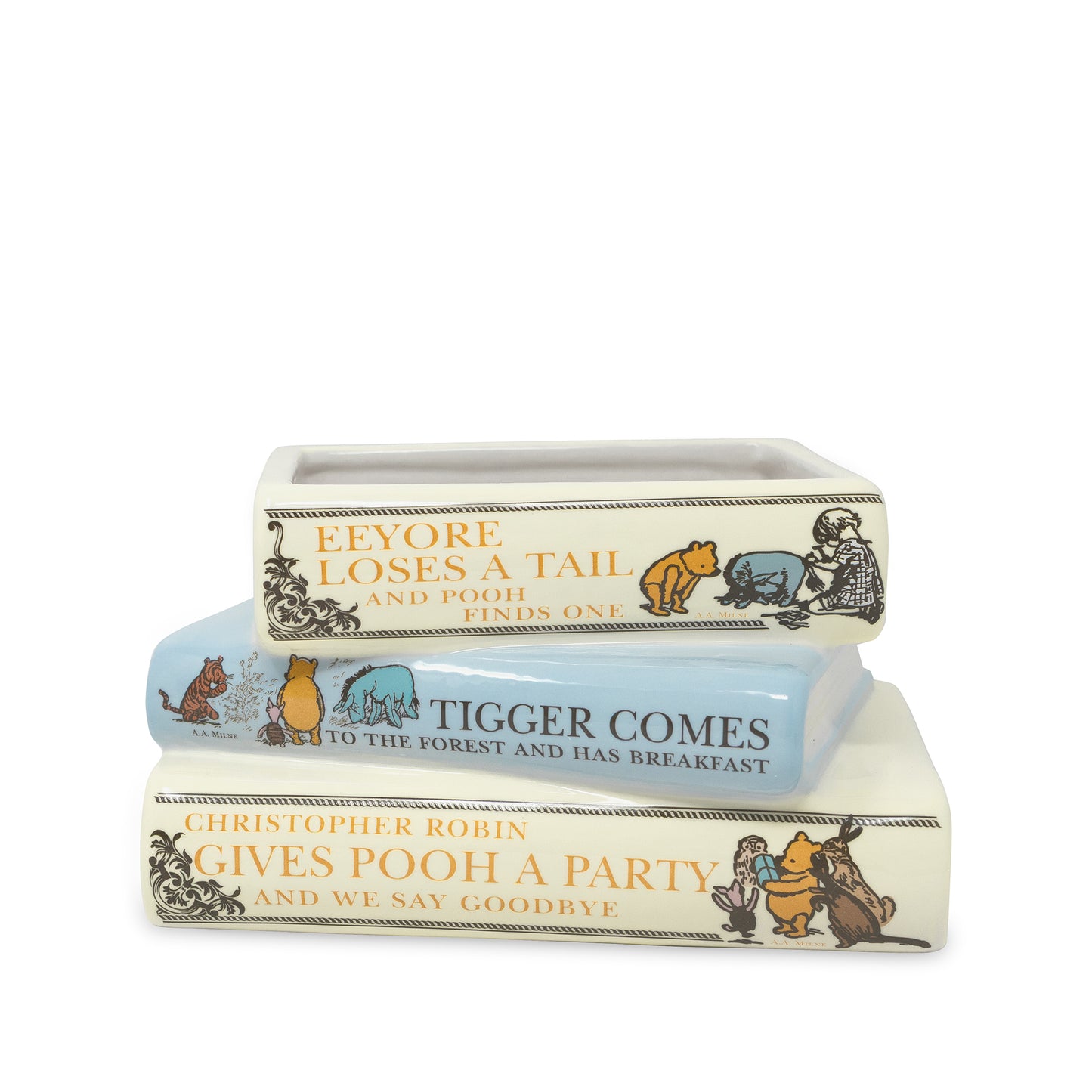 Stacked Book Planter, The House at Pooh Corner