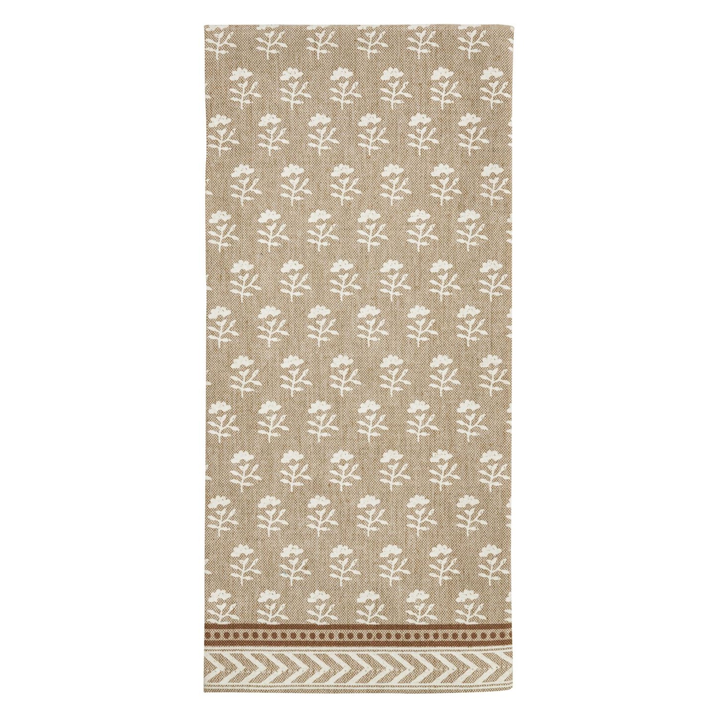 Blooms Neutral Flower Pattern Towel