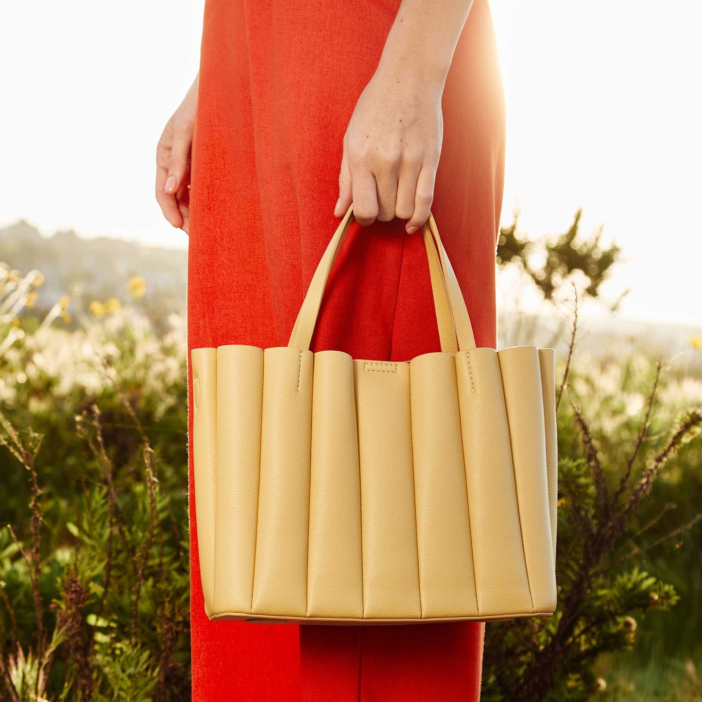 Adela Nude Recycled Vegan Leather Tote Bag