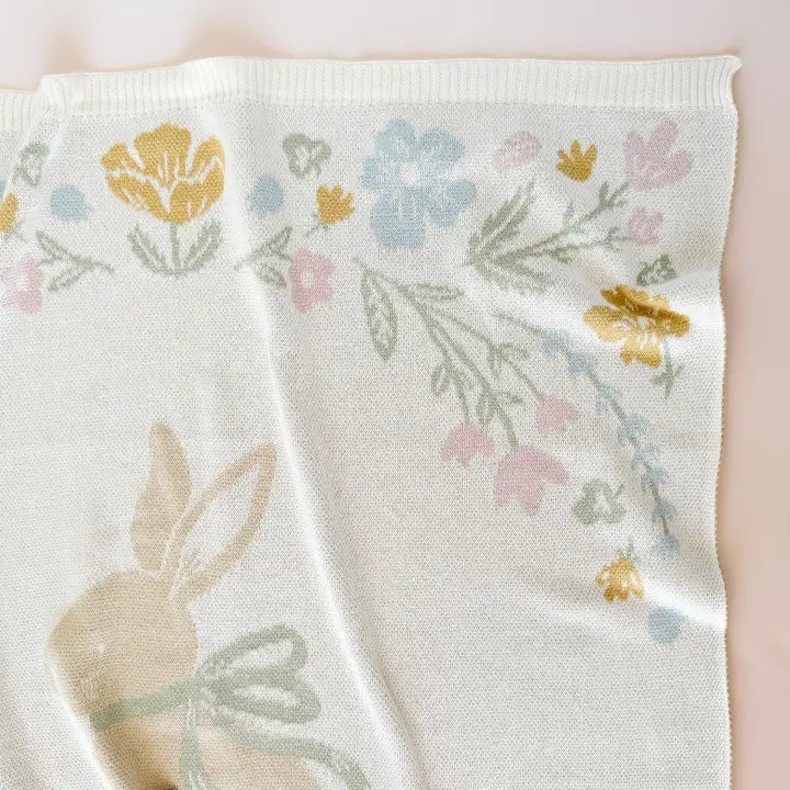 Pastel Floral Bunny Blanket