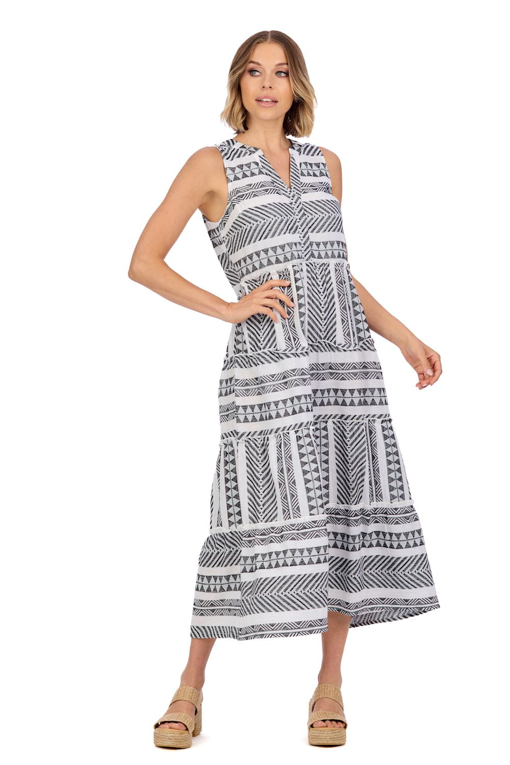 Burke Jacquard Midi Dress Black