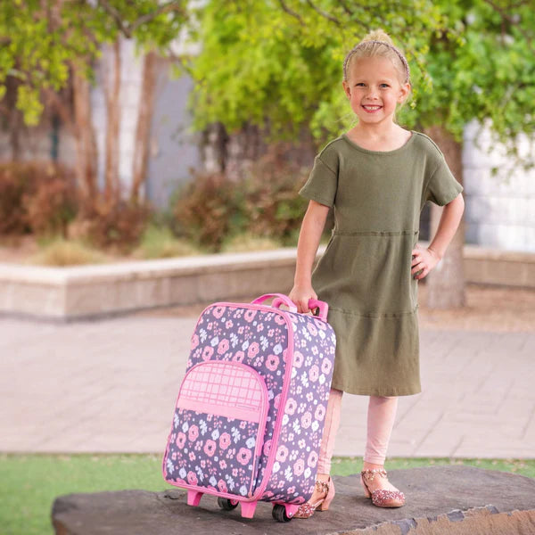 All Over Print Luggage Charcoal Flower