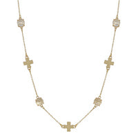 Bix Gold Clear Necklace
