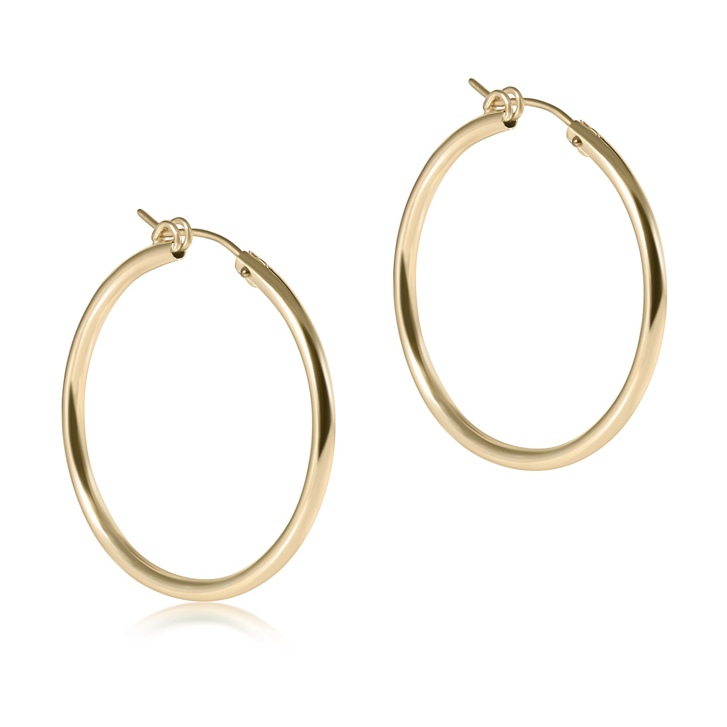 Round Gold 1.25" Hoop- Smooth