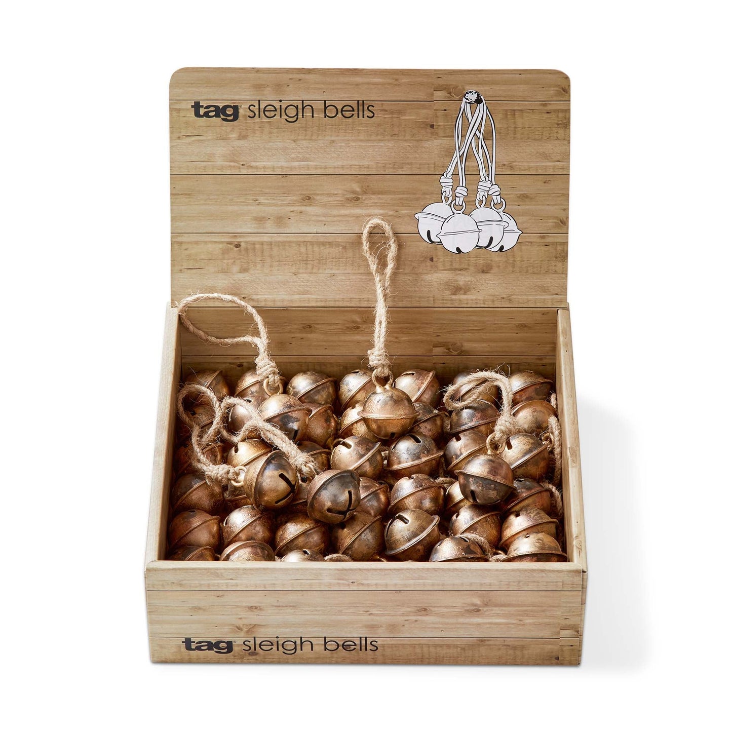 Mini Sleigh Hanging Bell Assortment Of 48