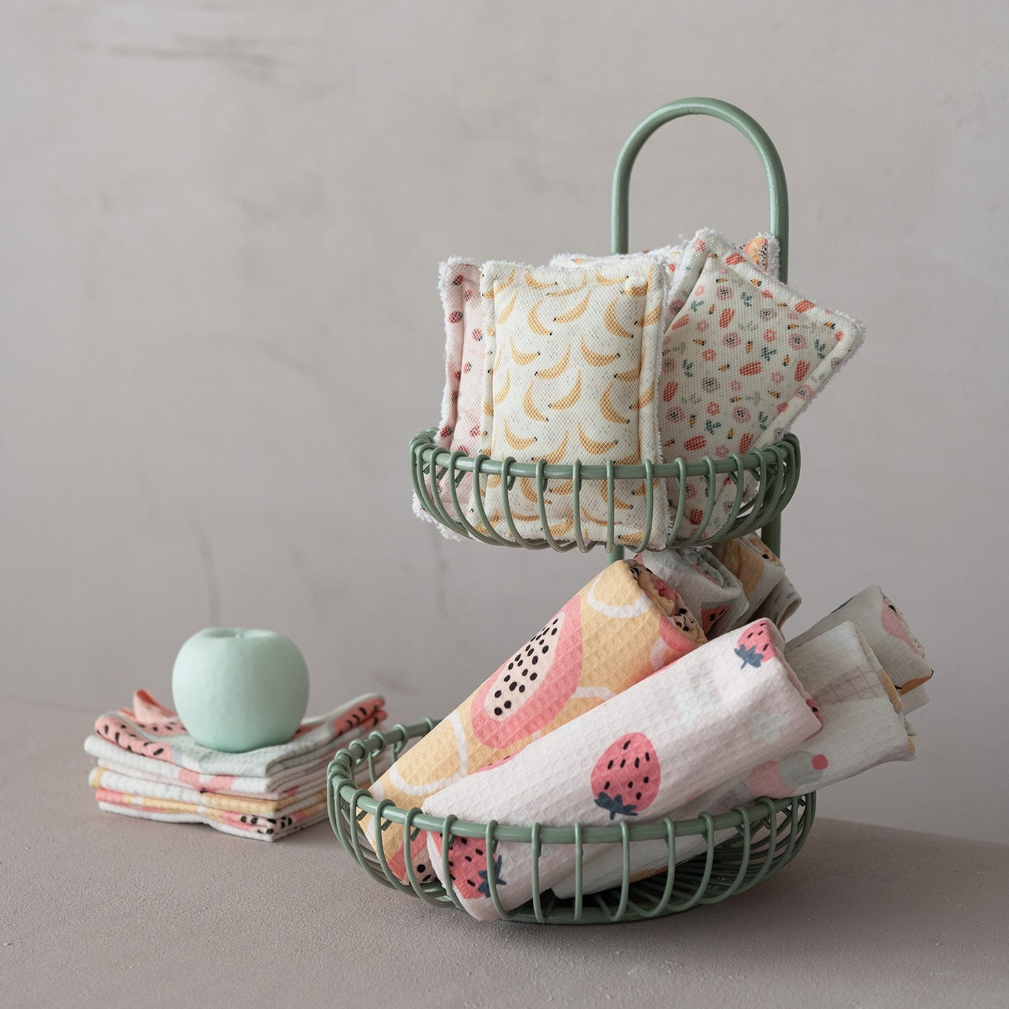 Mint Metal 2-Tier Basket