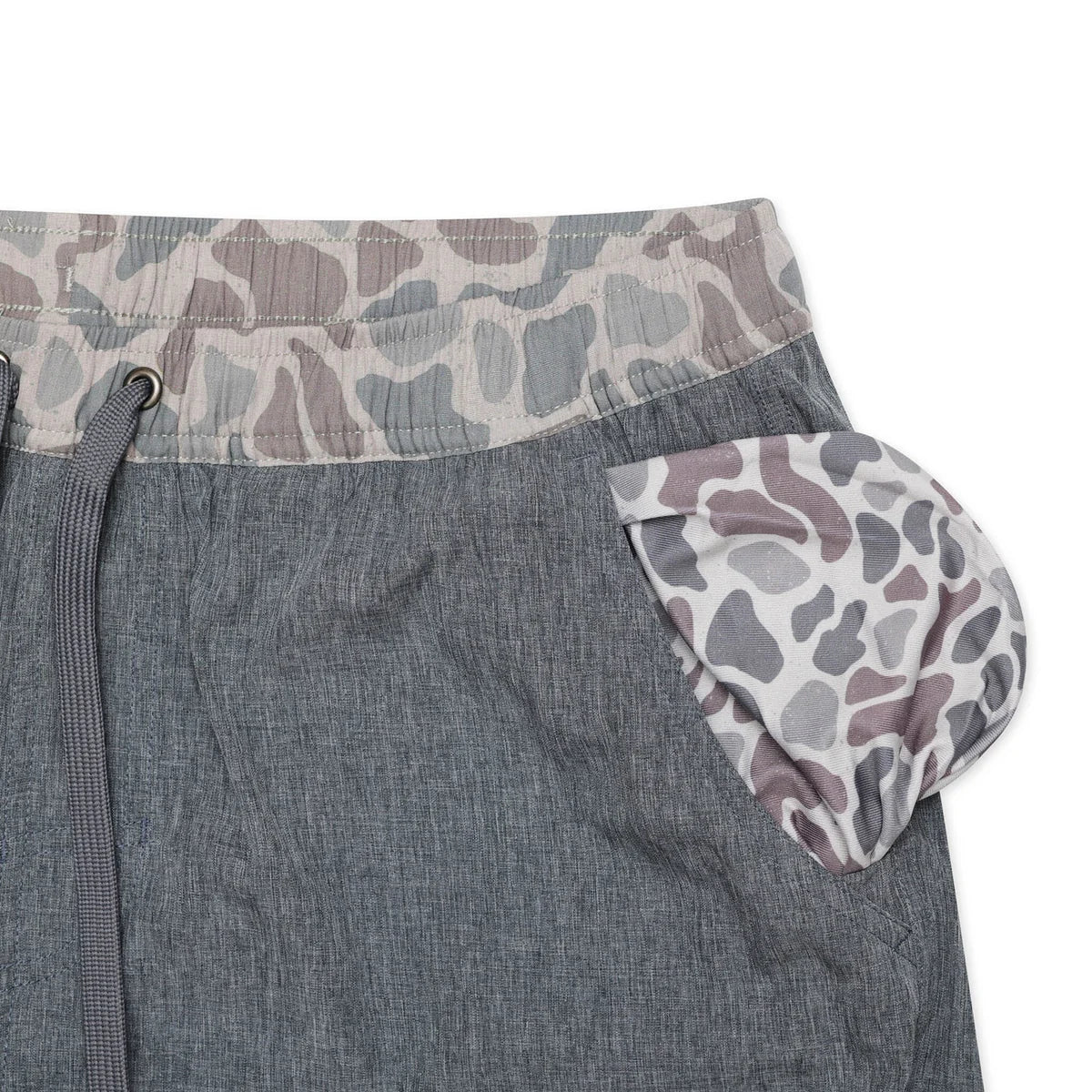 Athletic Short Grizzly Grey- Classic Deer Camo Liner
