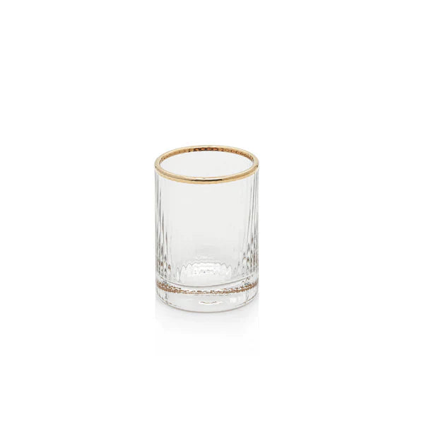 Optic Shot Glass with Gold Rim