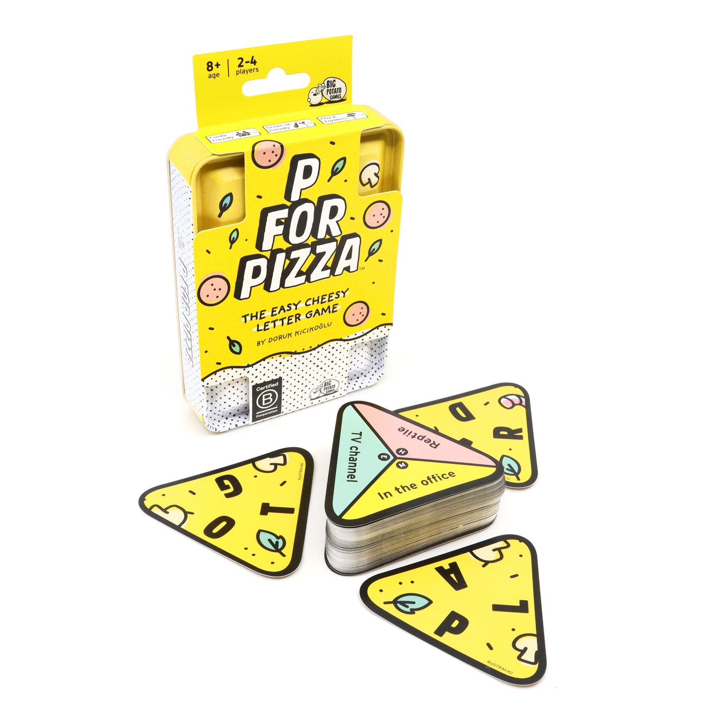 Big Potato USA Games - P for Pizza Travel Tin