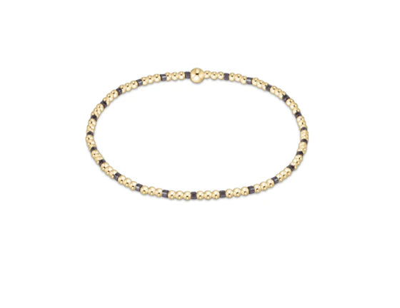 Hope Sincerity Pattern 2mm Bead Bracelet-Taupe with a Twist