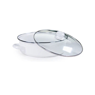 Solid White Small Saute Pan