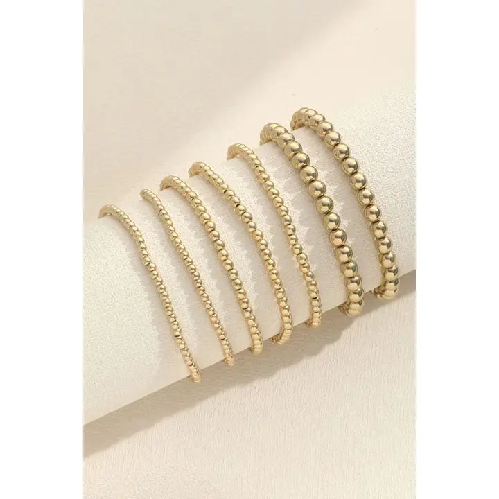 Beaded Gold Bracelet Set