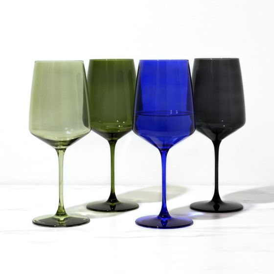 Reserve Nouveau Crystal Wine Glasses in Seaside