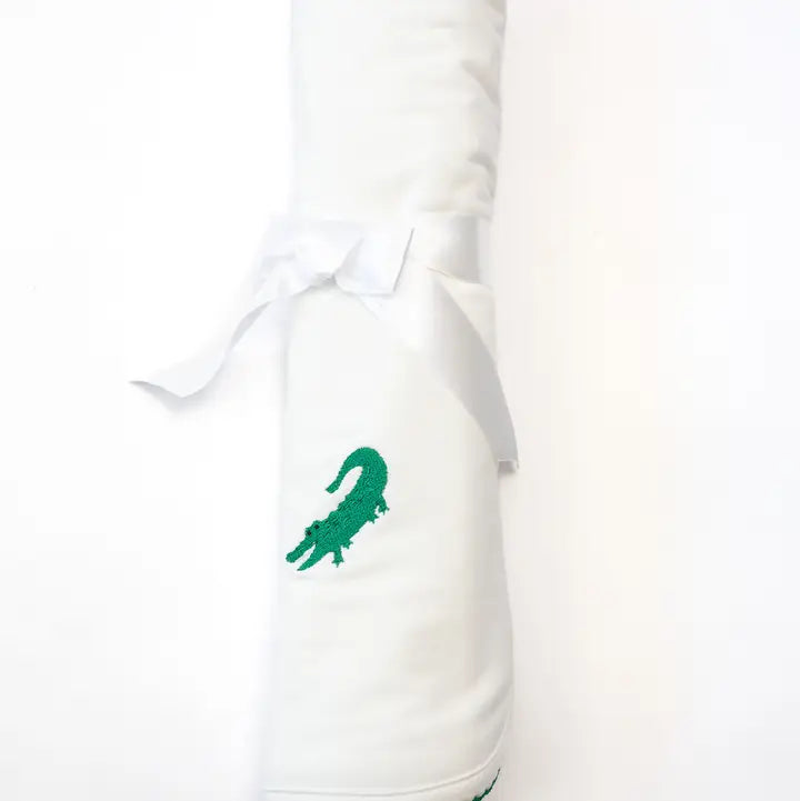 Pip Embroidered Blanket - Alligator/Barks