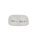 "Mr./Mrs." Ceramic 2-Section Dish