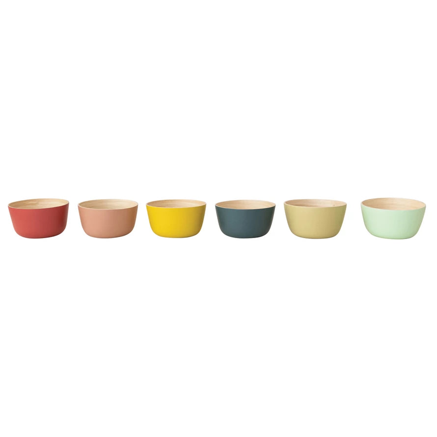Bamboo Bowl w/ Natural Finish Inside - Small