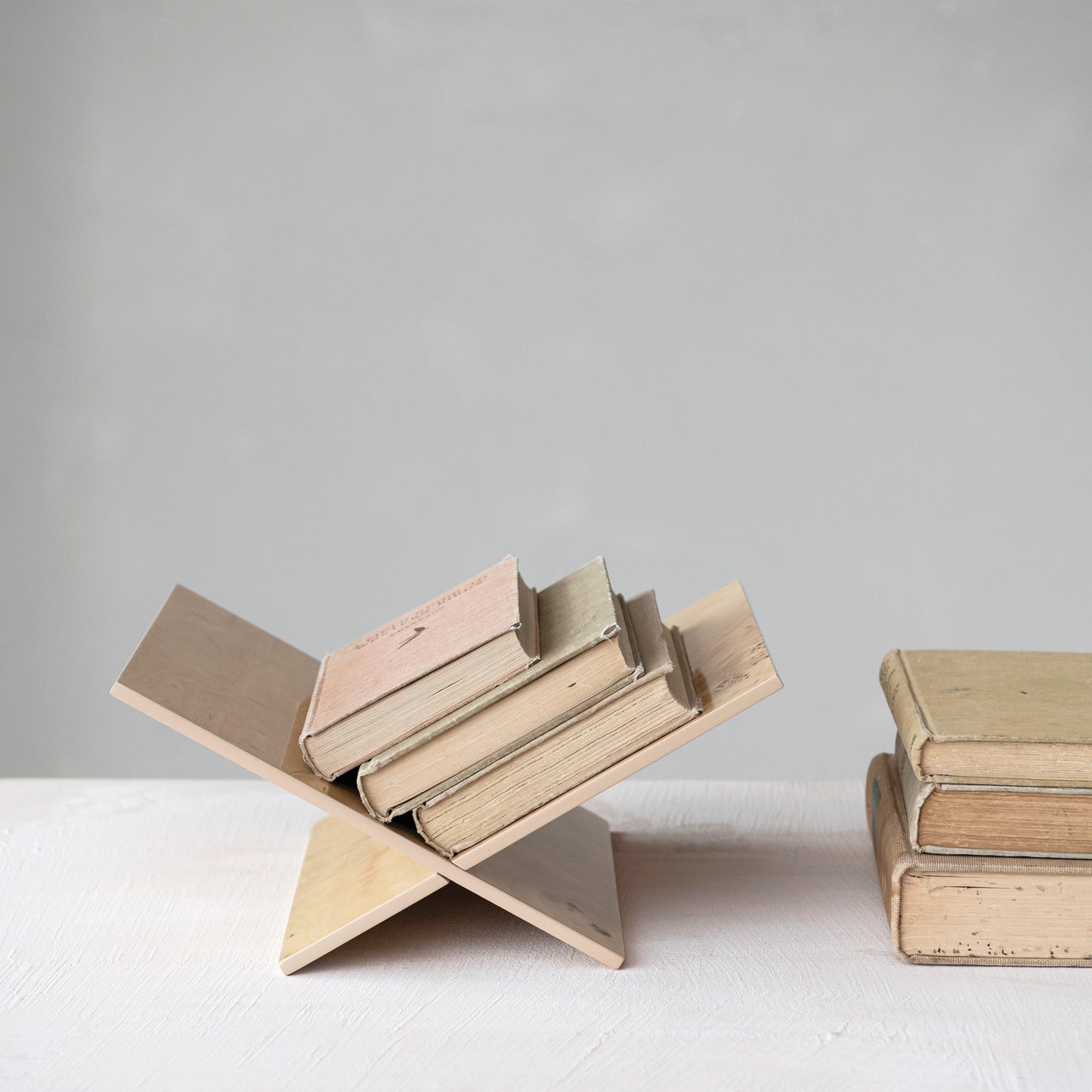 MDF & Burl Wood Veneer Interlocking Book Holder, KD