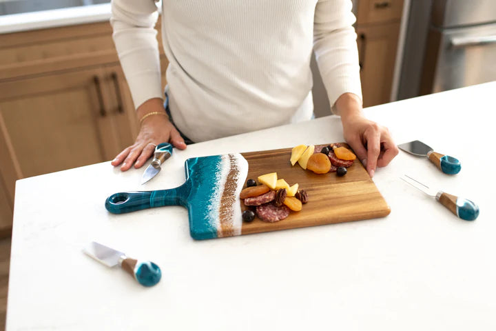 Ocean Vibes Medium Acacia Cheese Board