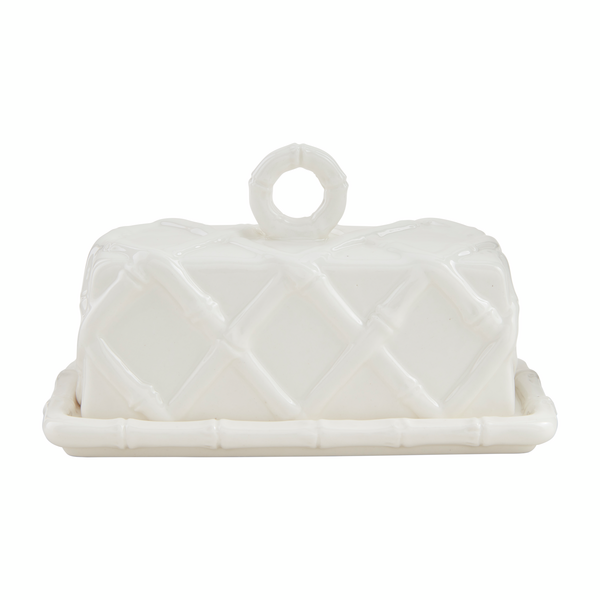 Ceramic Bamboo Butter Dish