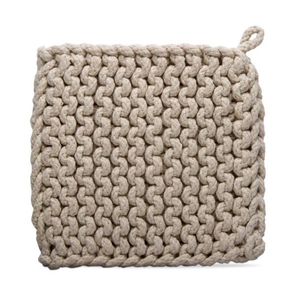 Crochet Trivet Tan Natural