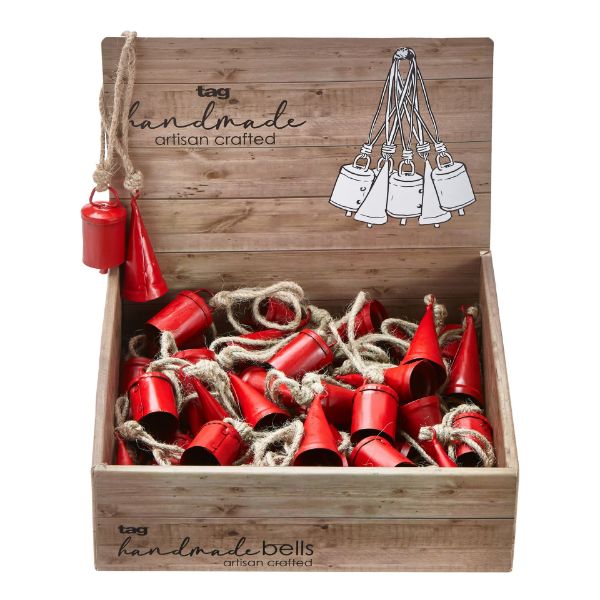 Mini Red Hanging Bells Assortment