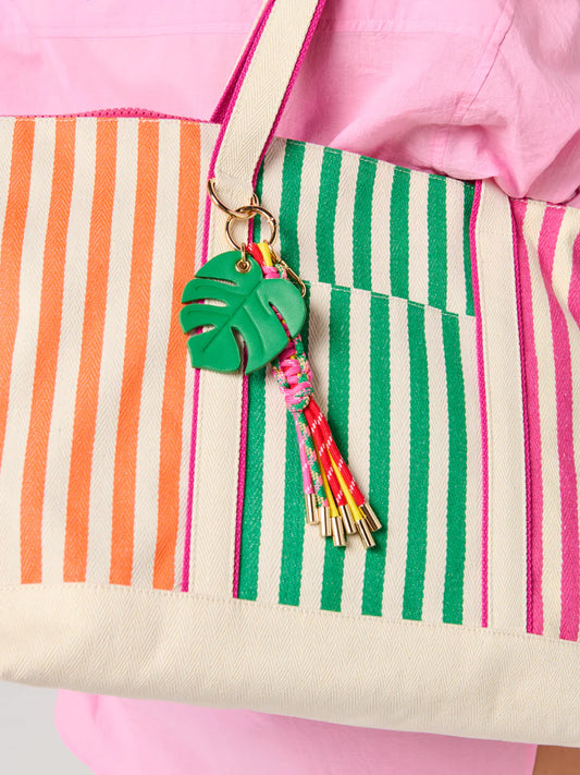 Palm Leaf Bag Charm, Key Ring