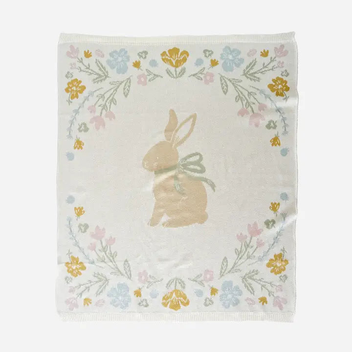 Pastel Floral Bunny Blanket