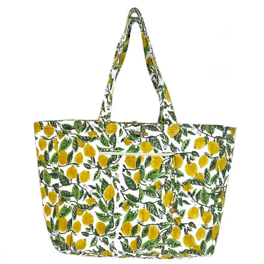 Block Printed Market Tote