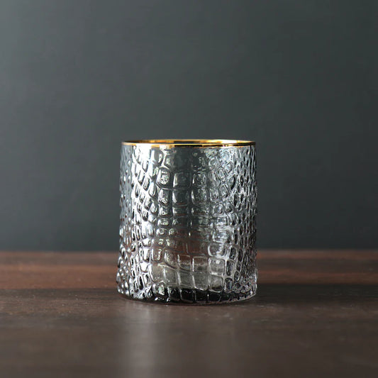 Croc Double Old Fashion w/Gold-14 oz.