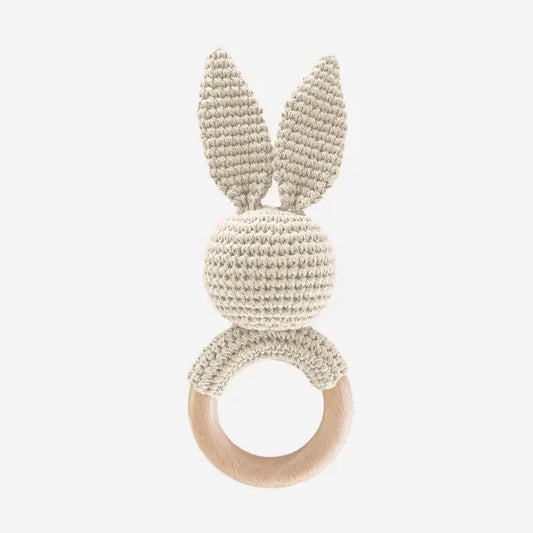 Cream Bunny Cotton Crochet Rattle