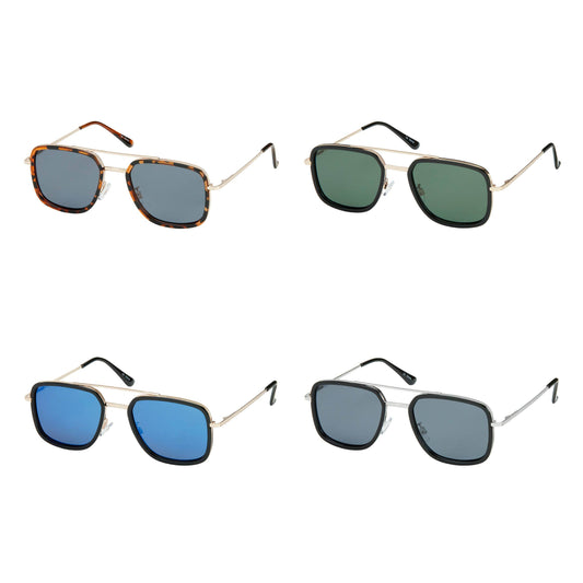 7877 Polarized Square Metal Aviators