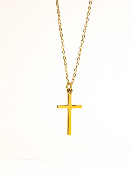 Tirza 18K Gold Non-Tarnish Small Cross Necklace