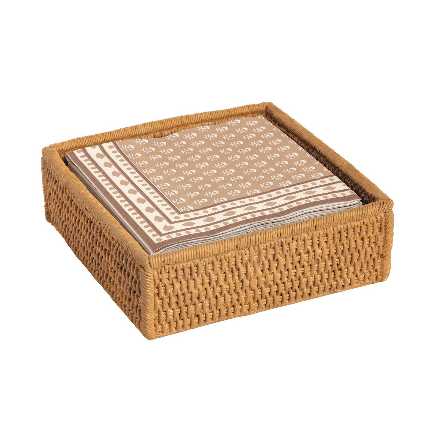 Woven Resin Napkin Caddy Set