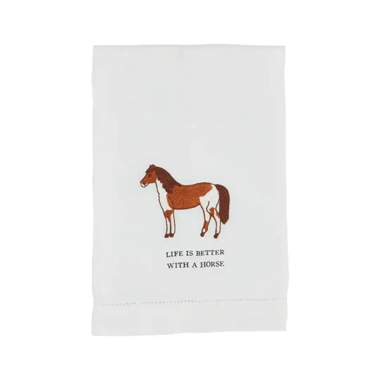 Life Is Better with a House Embroidered Towel