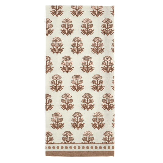 Dot Edge Neutral Flower Pattern Towel