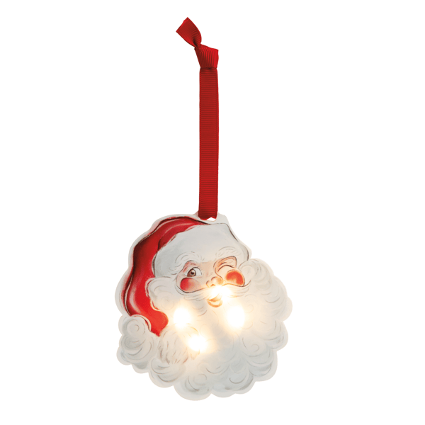 LED Acrylic Santa Ornament