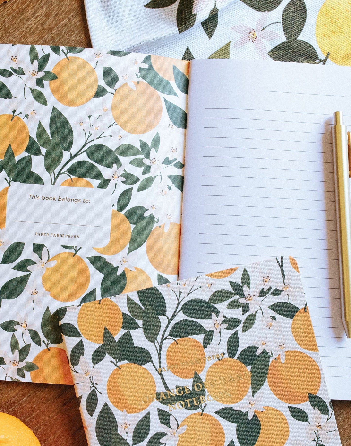 Grow in Grace Orange Orchard Stitched Notebook