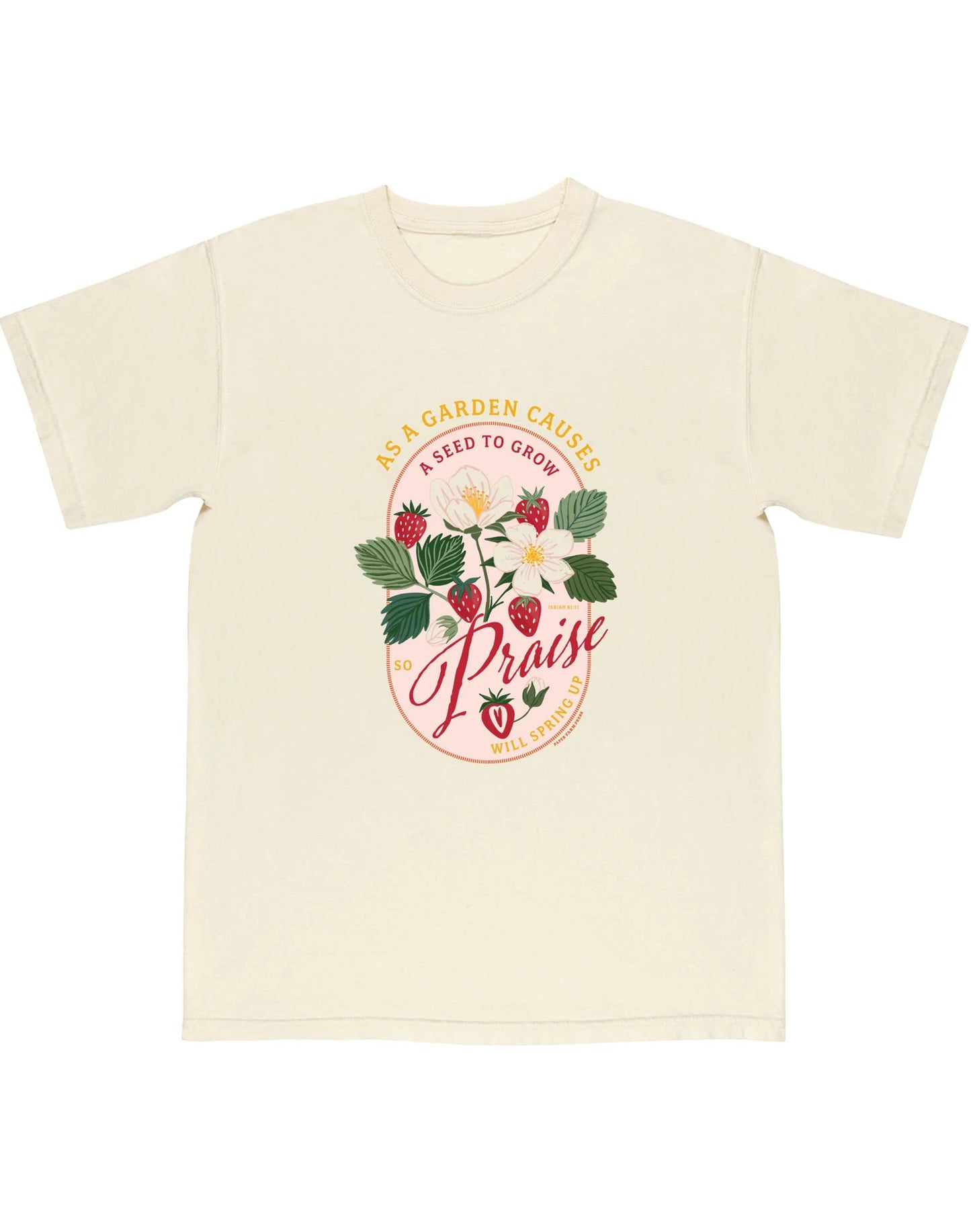 Strawberry Faith Tee - Ivory