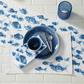 Blue Watercolor Fish Beverage Napkin Holder Set