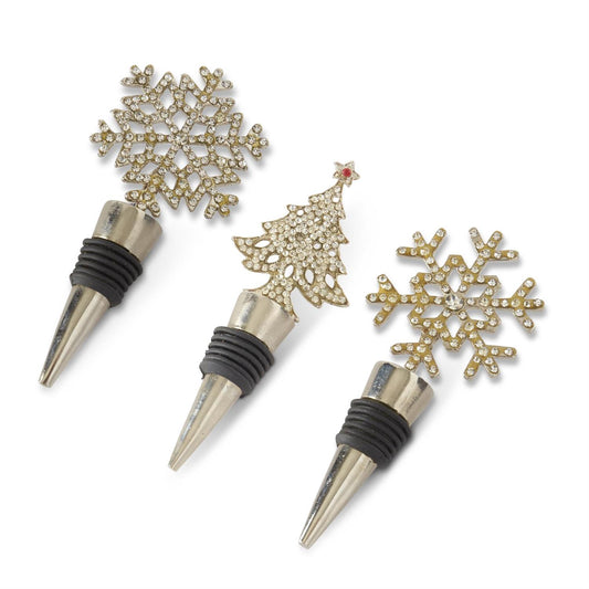 Jewel Beaded Holiday Bottle Stoppers