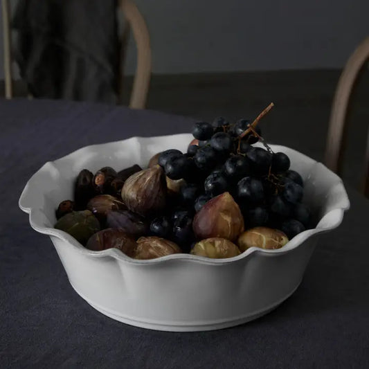 Rosa White Serving Bowl
