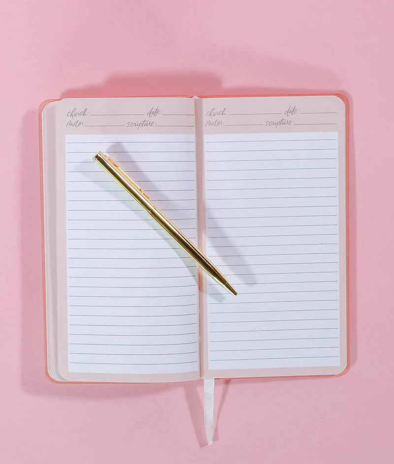Pink Sermon Notes Journal