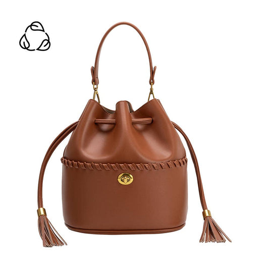 Janae Saddle Recycled Vegan Leather Top Handle Bag