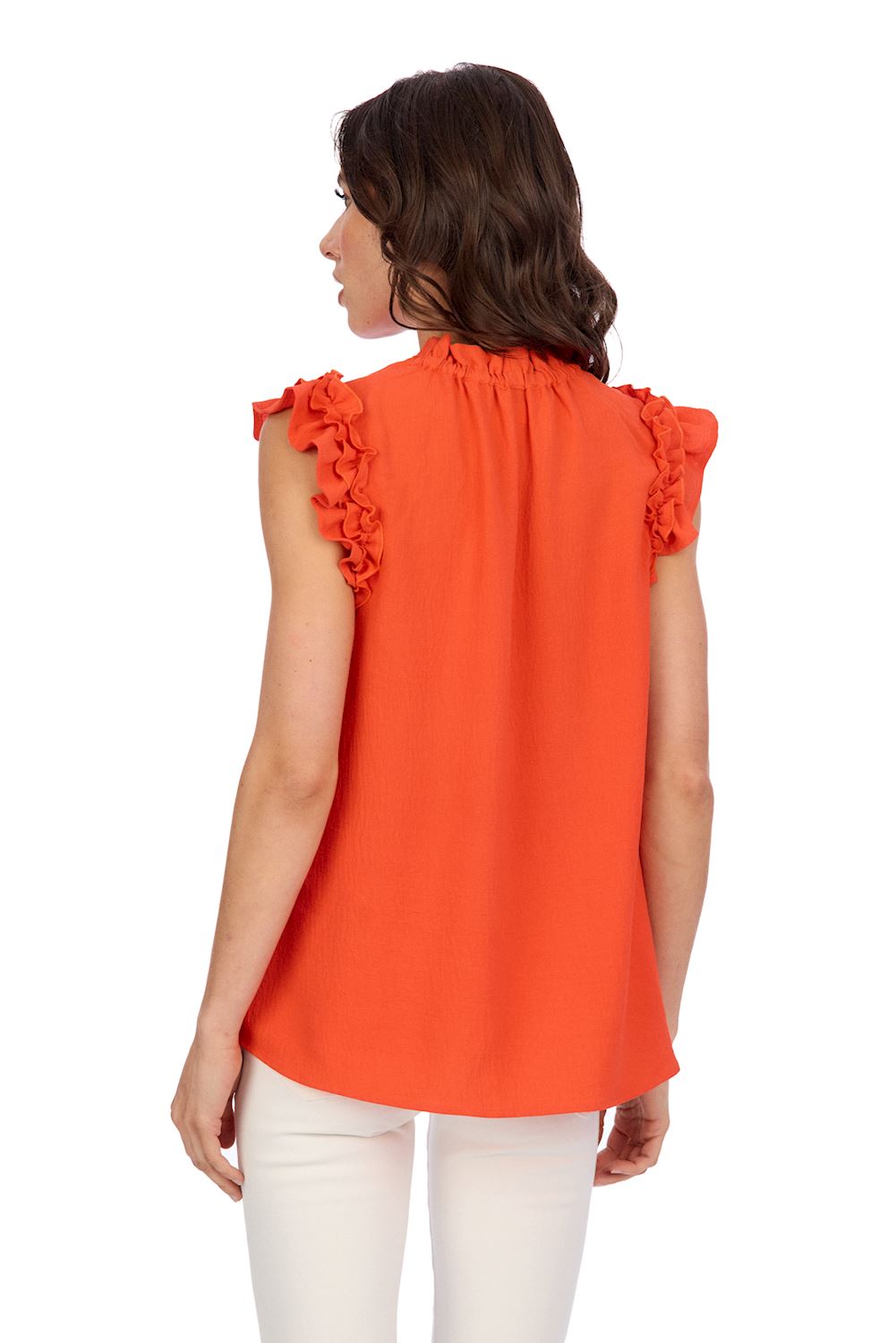 Alani Ruffle Top Orange