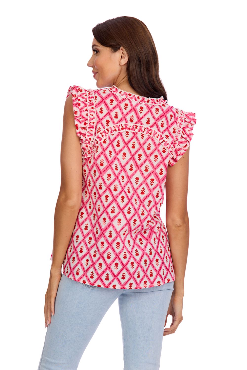 Beatrix Flutter Top Pink