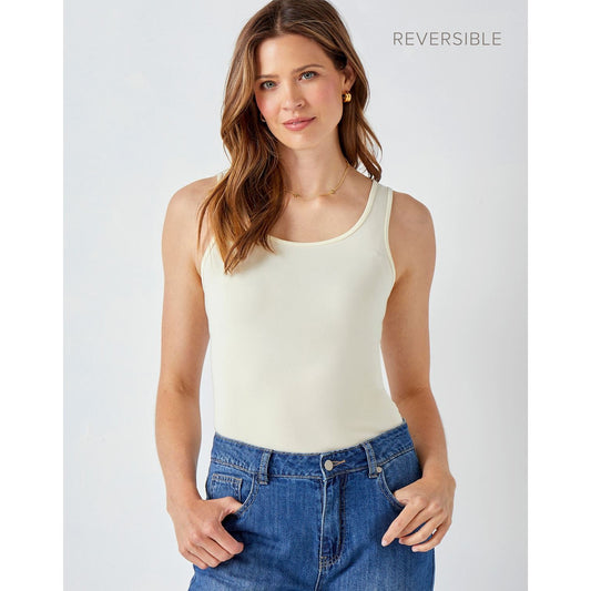 The Sculpt Seamless Bamboo Tank, White