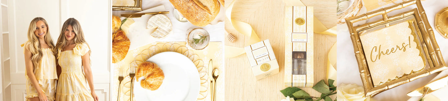 Golden Damask Kitchen Towel Set