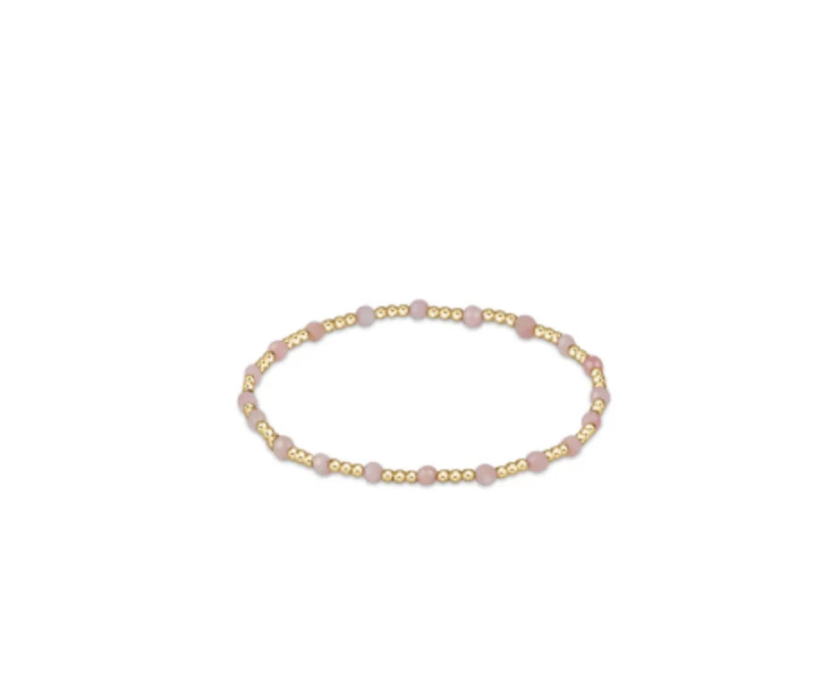 Pearl Sincerity 4mm Bead Bracelet - Pink Opal